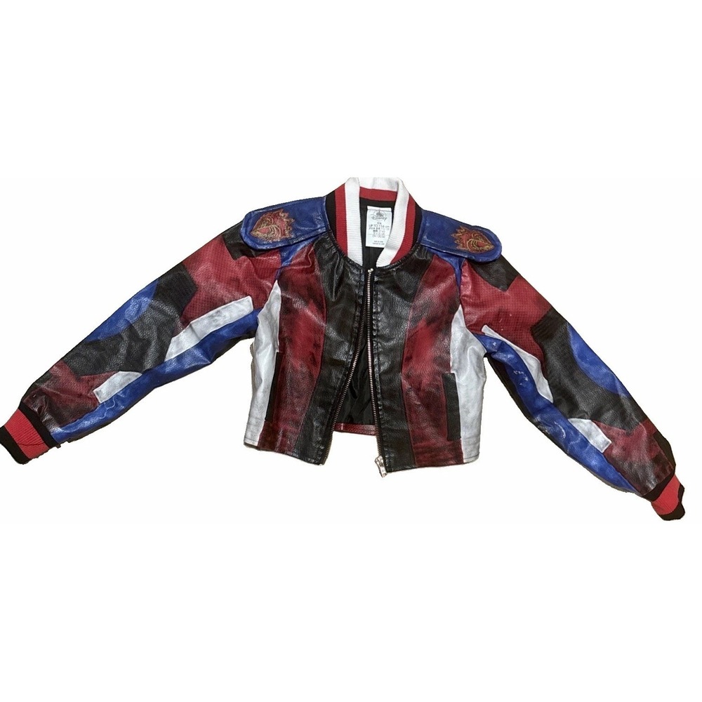 Disney's Descendants Evie Jacket Faux Leather Full Zip Log Girls 5/6